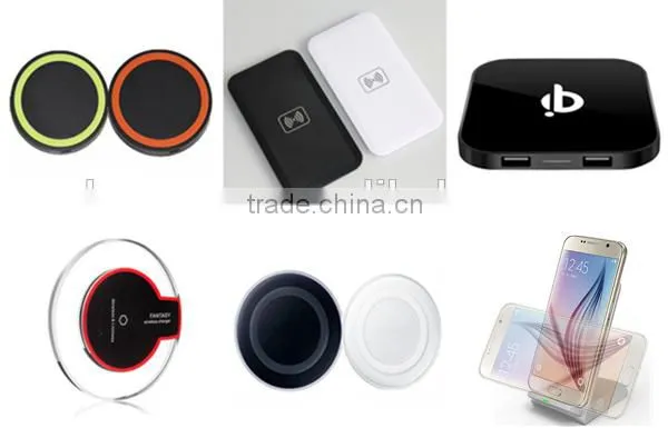 QI wireless mobile phone battery charger with two usb output