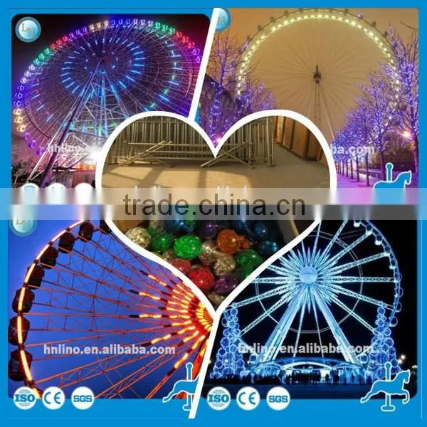 Amusement park products! China 16kw high quality ferris wheel with colorful LED lights