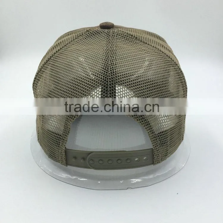 Fashion mesh trucker cap with brass studs
