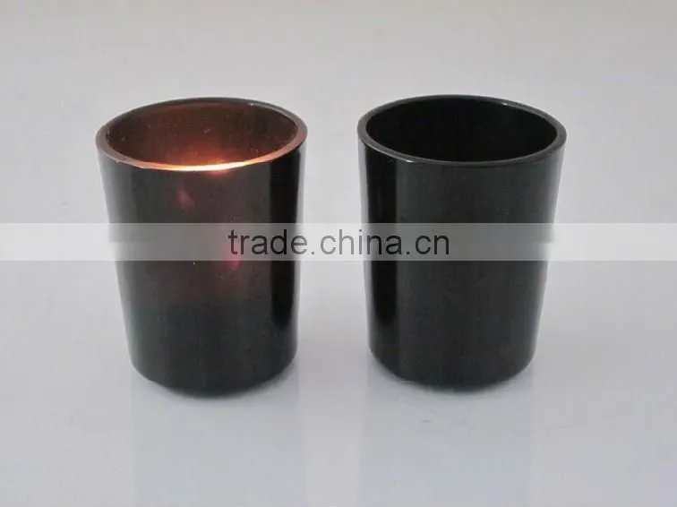 High quality black candle jar , black candle glass jar