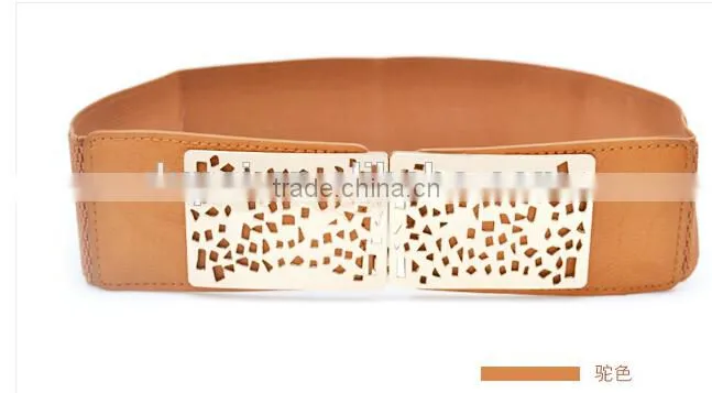 sexy wide waist belt gold metal waist belt for lady