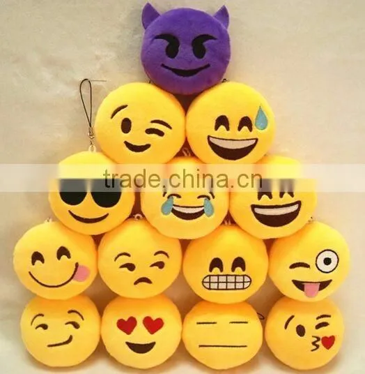 High quality purple devil plush animal cute emoji slippers for wholesale