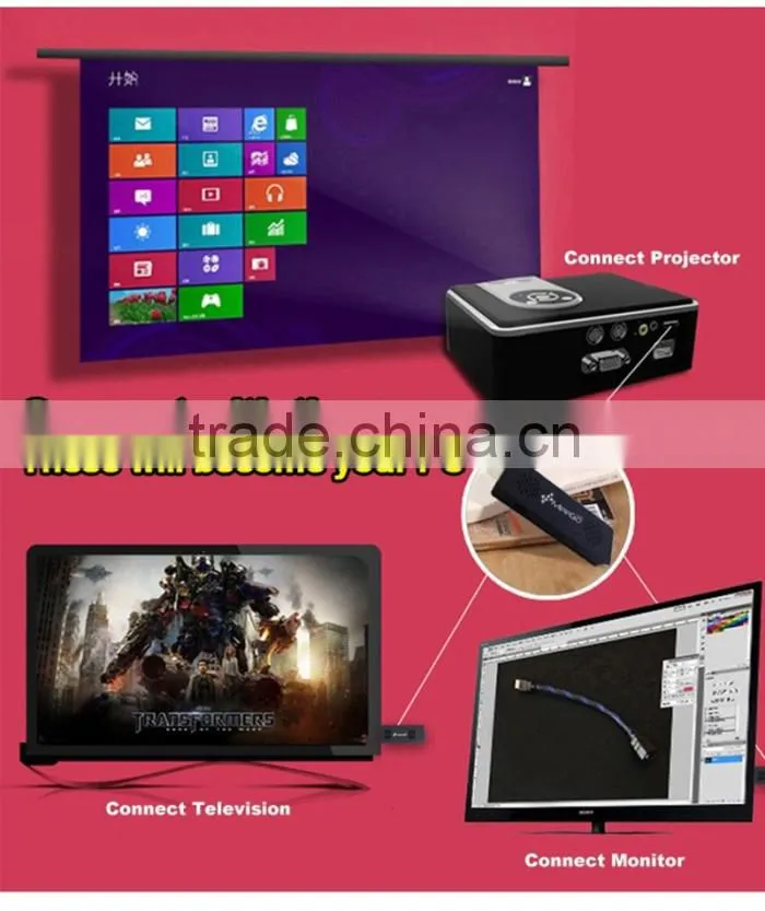 2016 newest mini pc Meegopad T03 Win10 and Android 4.4Dual OS Mini PC 2GB / 32GB Intel Quad Core TV