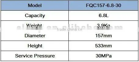 6.8L Carbon fiber gas cylinder,