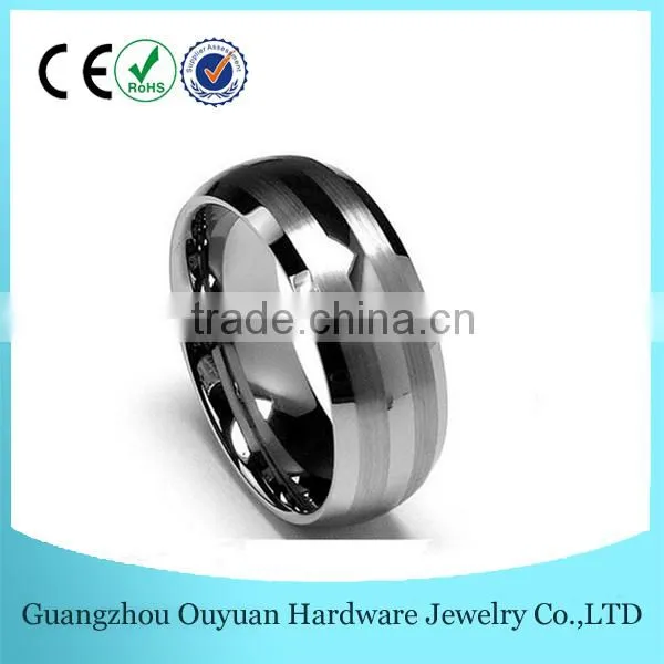 857 Dome Brushed Tungsten Carbide Ring, Tungsten Carbide Wedding Band Ring