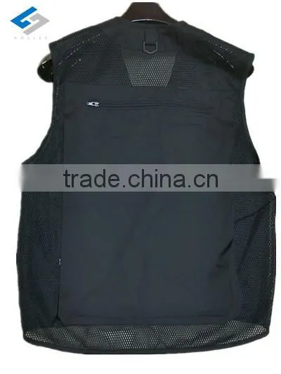 part of mesh fabric dark blue hunter vest