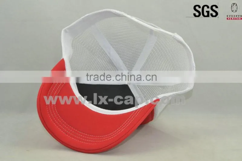 short bill foam plain trucker cap mesh hat
