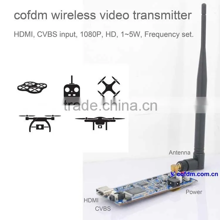 COFDM HD Wireless Video Transmitter sd card video recorder
