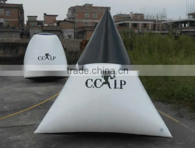 Inflatable dorito bunkers with silk printing LOGO for paintball sports