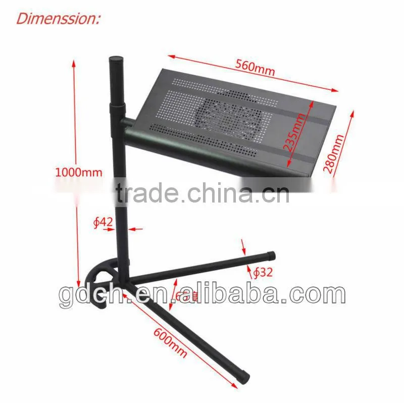 Portable Aluminum Bedside Ground Stand with Book Clamping for IPAD