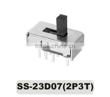8 pin mini 2p3t slide switch SS-23D07(2P3T)