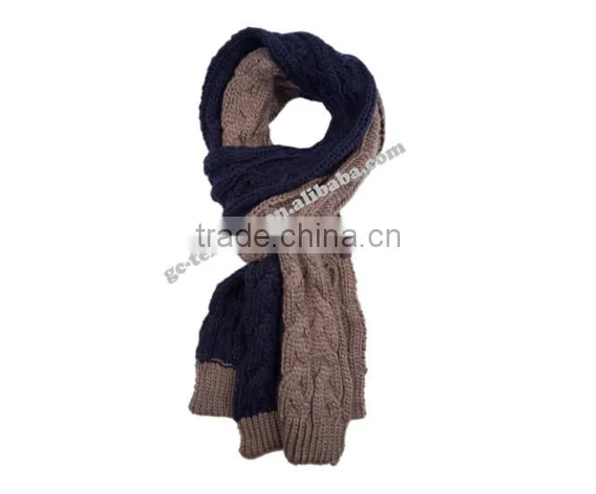 100% acrylic assorted/multi knitted scarf with fashion style