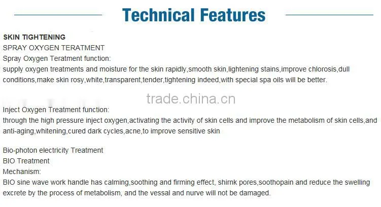 professional 2 in 1 oxygen therapy facial machine/oxygen facial machine home use