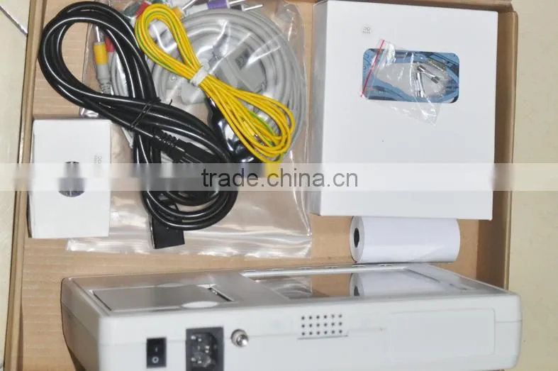 Digital 3-channel Color Electrocardiograph ECG EKG machine with low price