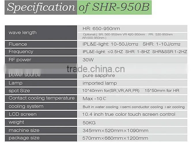 new SHR global IPL/chin hair removal /new opt shr