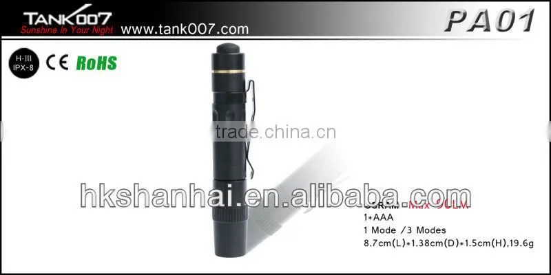 TANK007 PA01 penlight/caplamp