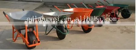 Green Tray 4-cu-ft. Folded steel Wheelbarrow wb4024