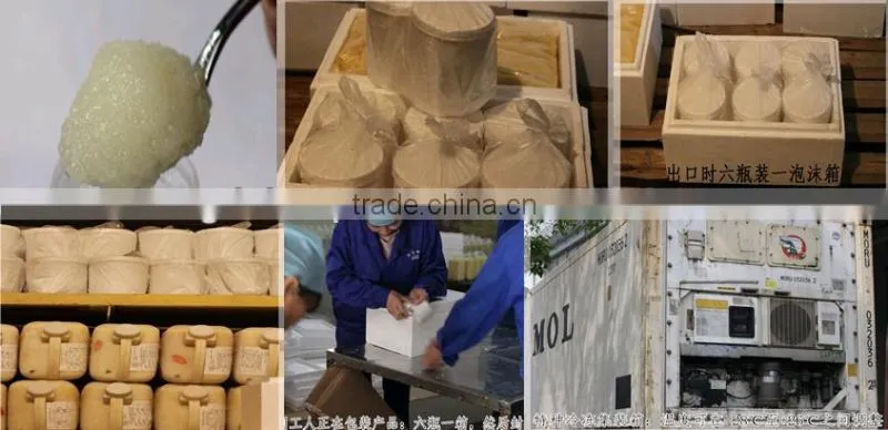 Bulk sale 10 HDA yellow organic fresh royal jelly
