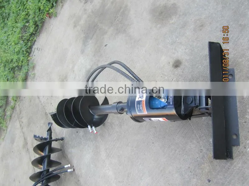 mini skid steer loader auger for mini digger
