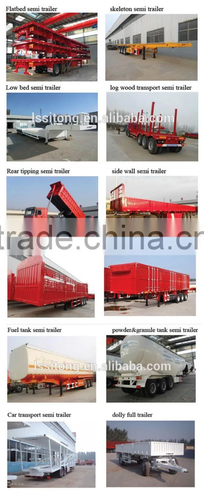Hydraulic Vehicle Carrier/Car Transport Semi Truck Trailer