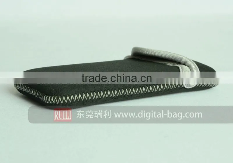 Black soft neoprene cell phone pouch/bag