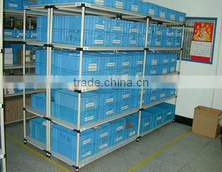 pipe rack metal joints with coated pipe combine into pipe rack system/goods shelf/warehouse