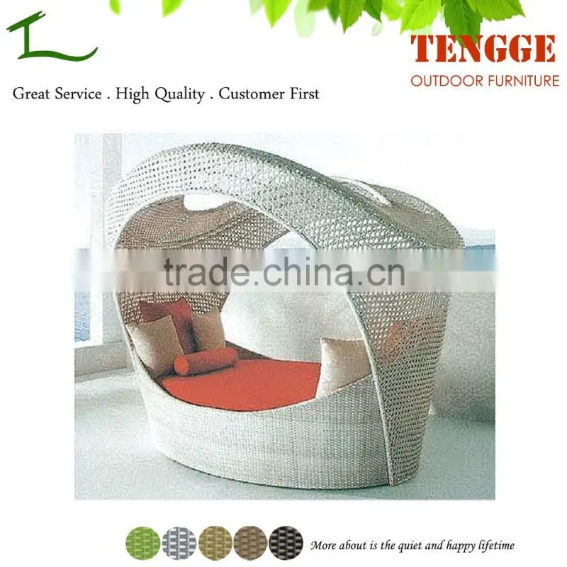 YH-8168 Bird nest outdoor rattan garden furniture sun lounger