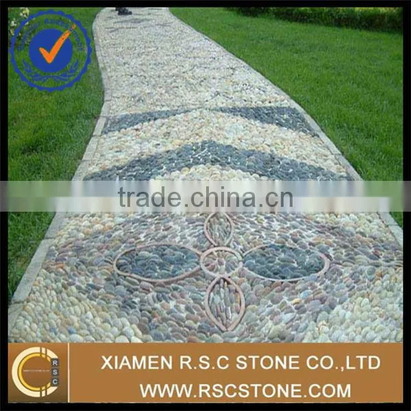 Stripe polished driveway pebble stone direct