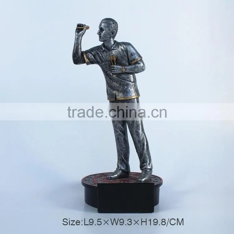 Resin decorate tall darts trophy