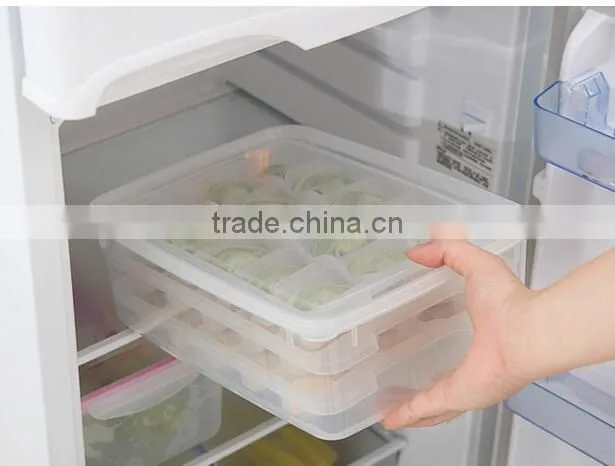 CY034 Household Article Fresh Dumpling Crisper Box Microwave Thawing Non Stick Food Tray Dumplings Preserving Box