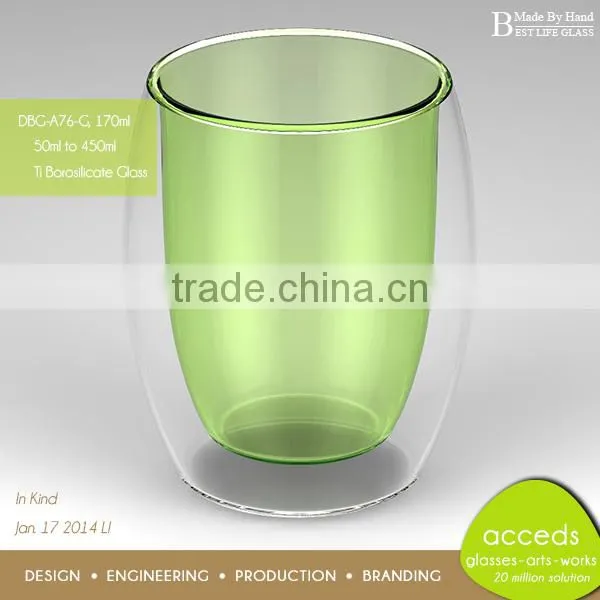 Customized Handmade Glass Tumbler Colored