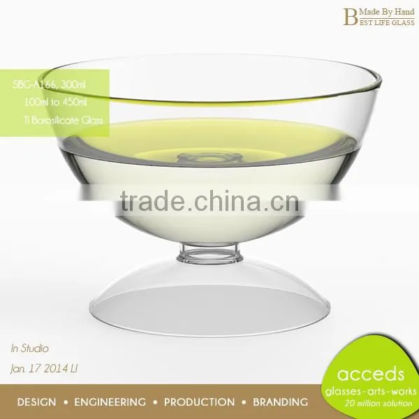 Double Wall Clear Glass Small Dessert Bowls