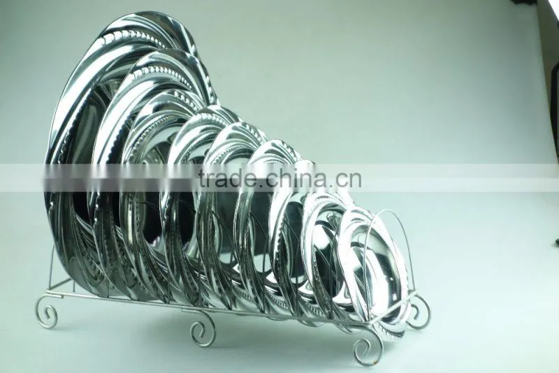 round plate stainless steel soup plate with multi size