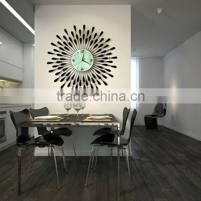 Make hanging metal wall clocks