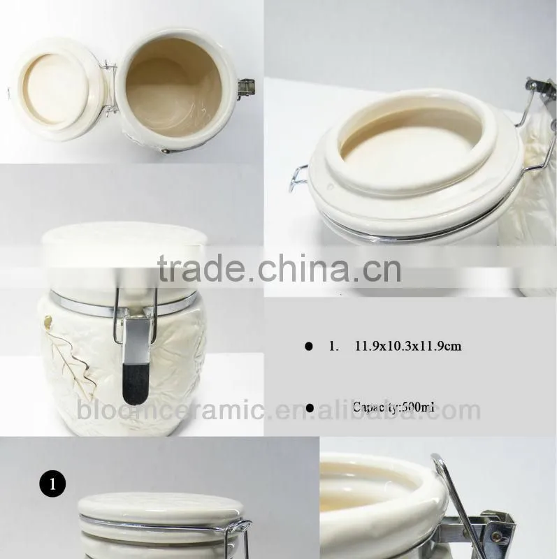 Ceramic sealed canister set
