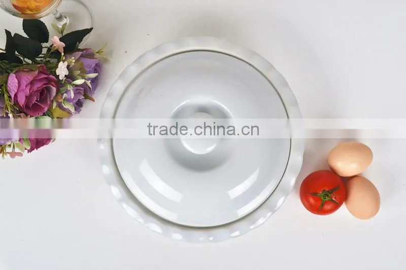 10" round porcelain bakeware with lid