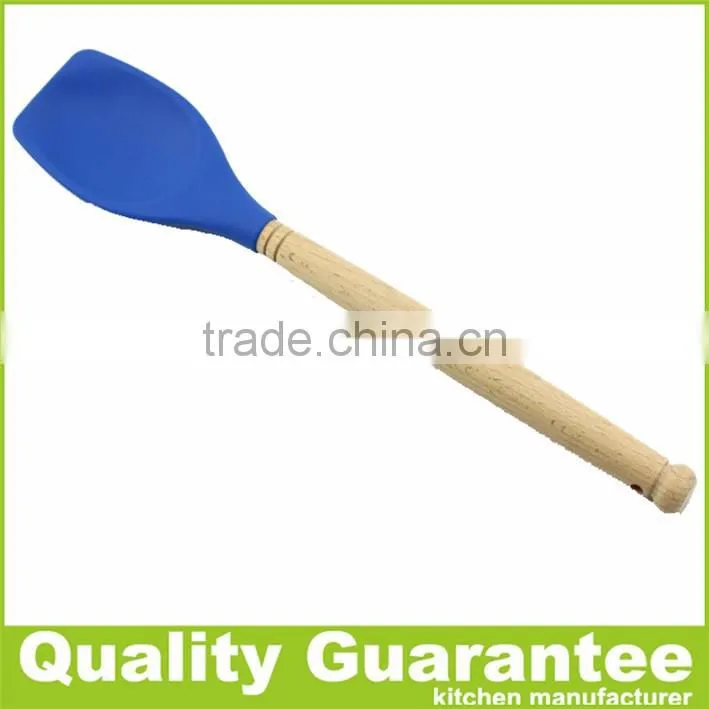 High quality wooden baking utensil set silicone kitchen utensil set