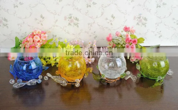 colorful round glass candle holders for wedding