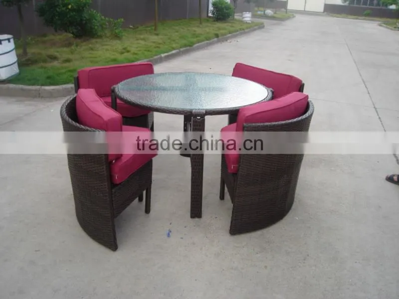 Evensun Modern Space-Saving Dining Table And Chair Set