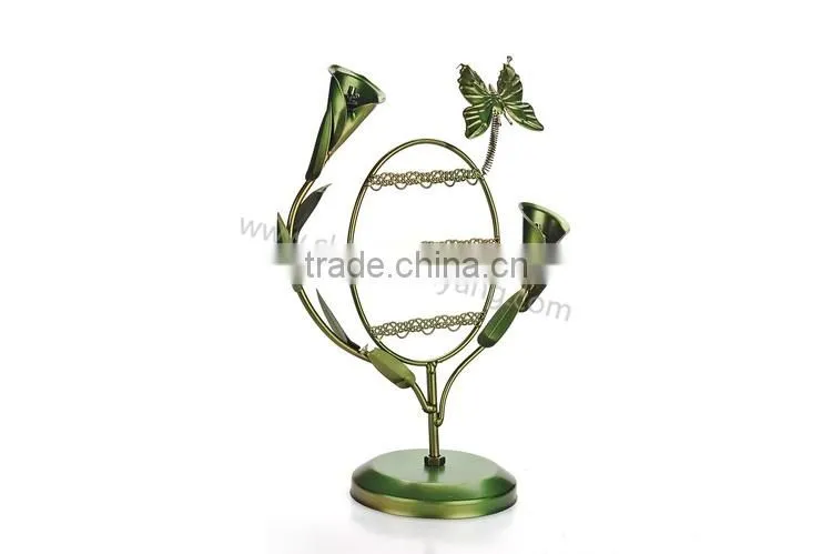 Green color butterfly jewelry display stand for earring
