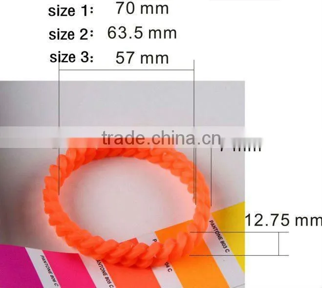 Colorful Segmented silicone bracelets (sports type)