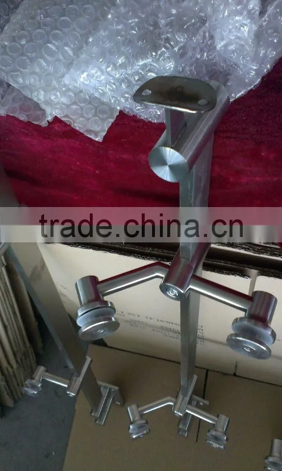 Frameless Stair Railings Stainless Steel Glass Balustrade