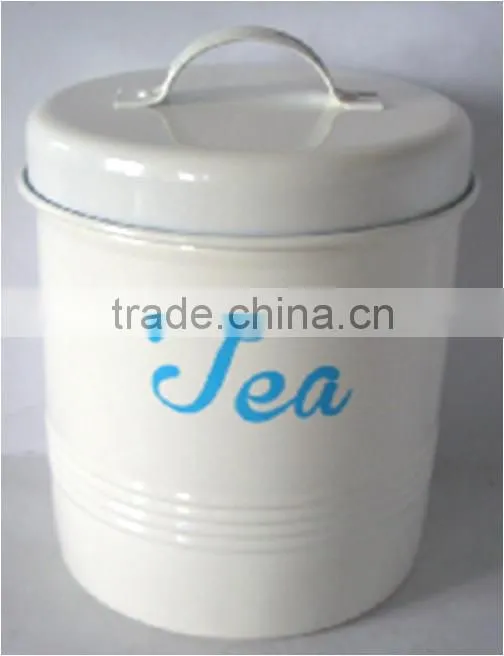 High quality coffee metal kitchen storage jars
