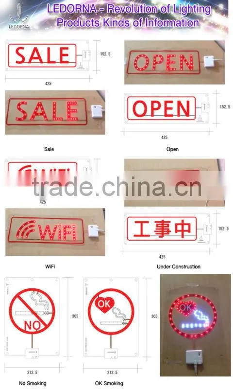 LEDORNA Flexible LED Light Shining Tranparent Crystal Film (LED Sign / LED Decoration / LED Information)