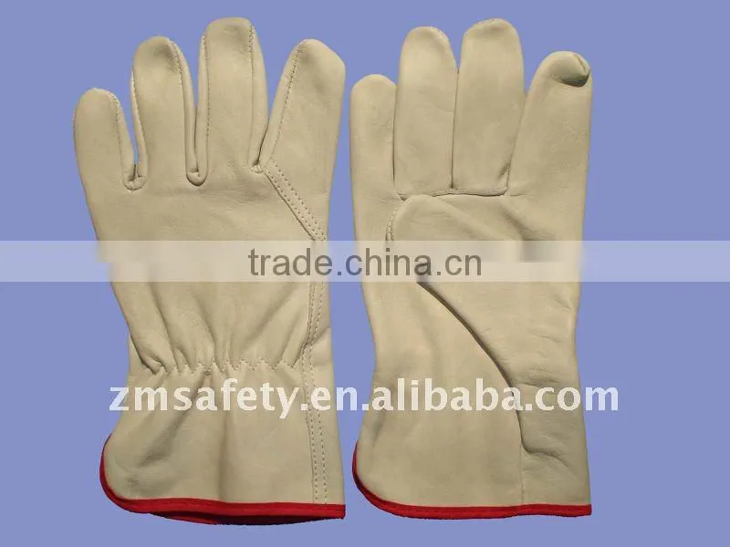 Cow grain leather driver gloves ZM44-H