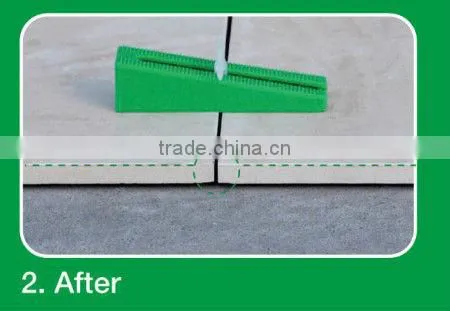 Tile Leveling System, Lippage leveling spacer and cap wedges