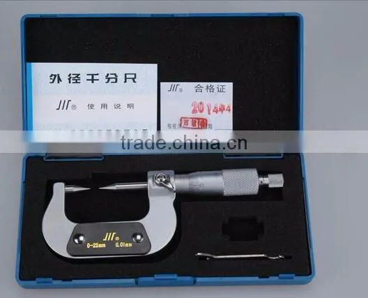 Point Micrometer with Tip Spindles and Anvils for Measuring Drills Grooves or other Dimensions