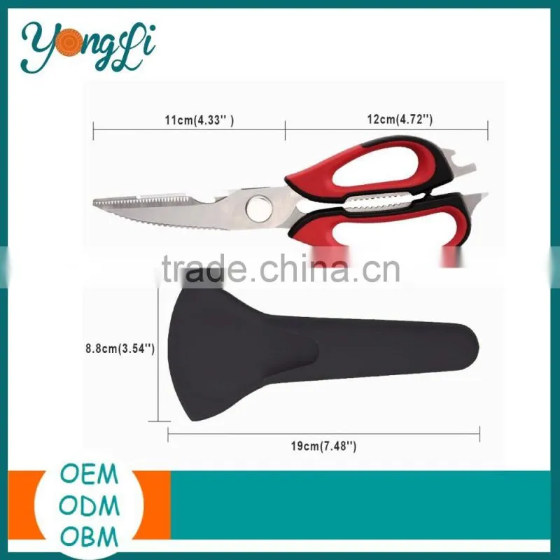 Heavy Duty Scissors Utensils with Magnetic Holder Stainless Steel Kitchen Shears