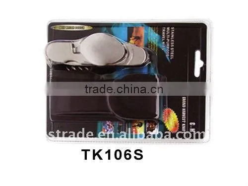 2014 Picnic multi pocket stainless steel barbecue tool set outdoor tableware ( TK8003)
