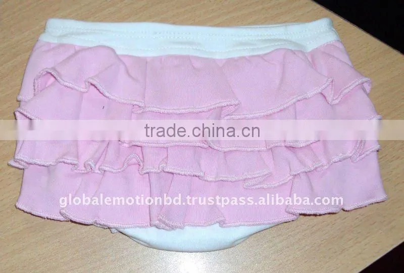 Supper soft qualtiy cotton Baby Bloomer with ruffles